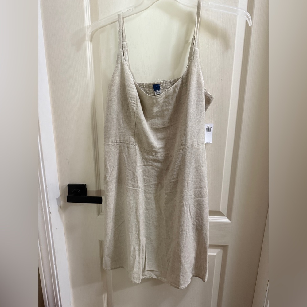 Old Navy Fit & Flare Linen-Blend Mini Dress